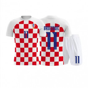 Kroatia 2023/2024 Marcelo Brozović 11 Hjemme Landslagsdrakt Kortermet